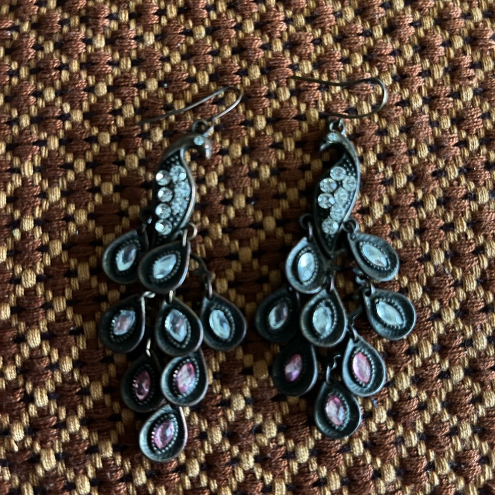 Peacock earrings